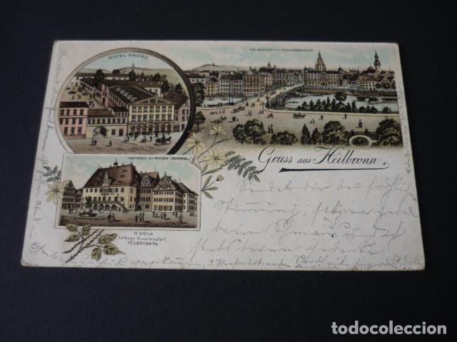 Postais: HEILBRONN ALEMANIA POSTAL CROMOLITOGAFICA SIN DIVIDIR GRUSS AUS