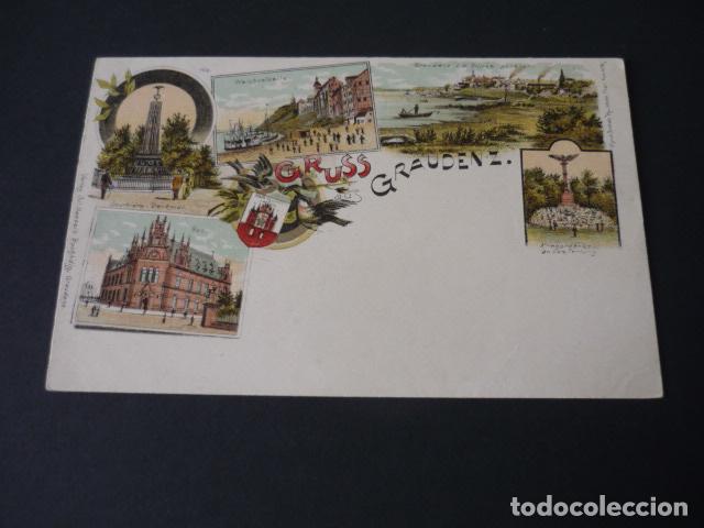 Postcards: GRAUDENZ ALEMANIA POSTAL CROMOLITOGAFICA SIN DIVIDIR GRUSS AUS