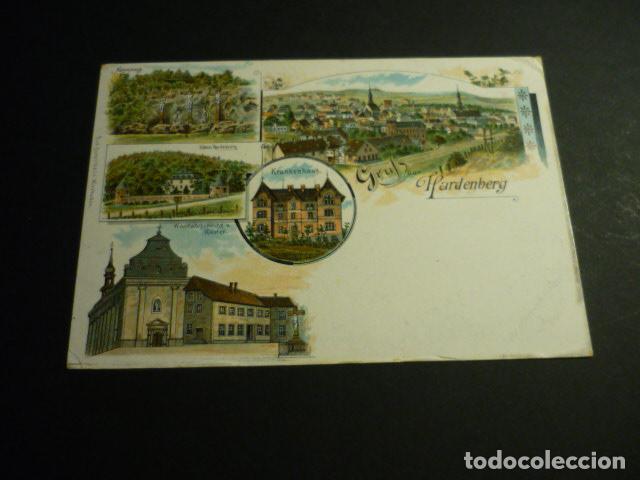 Postkarten: HARDENBERG ALEMANIA POSTAL CROMOLITOGAFICA SIN DIVIDIR GRUSS AUS