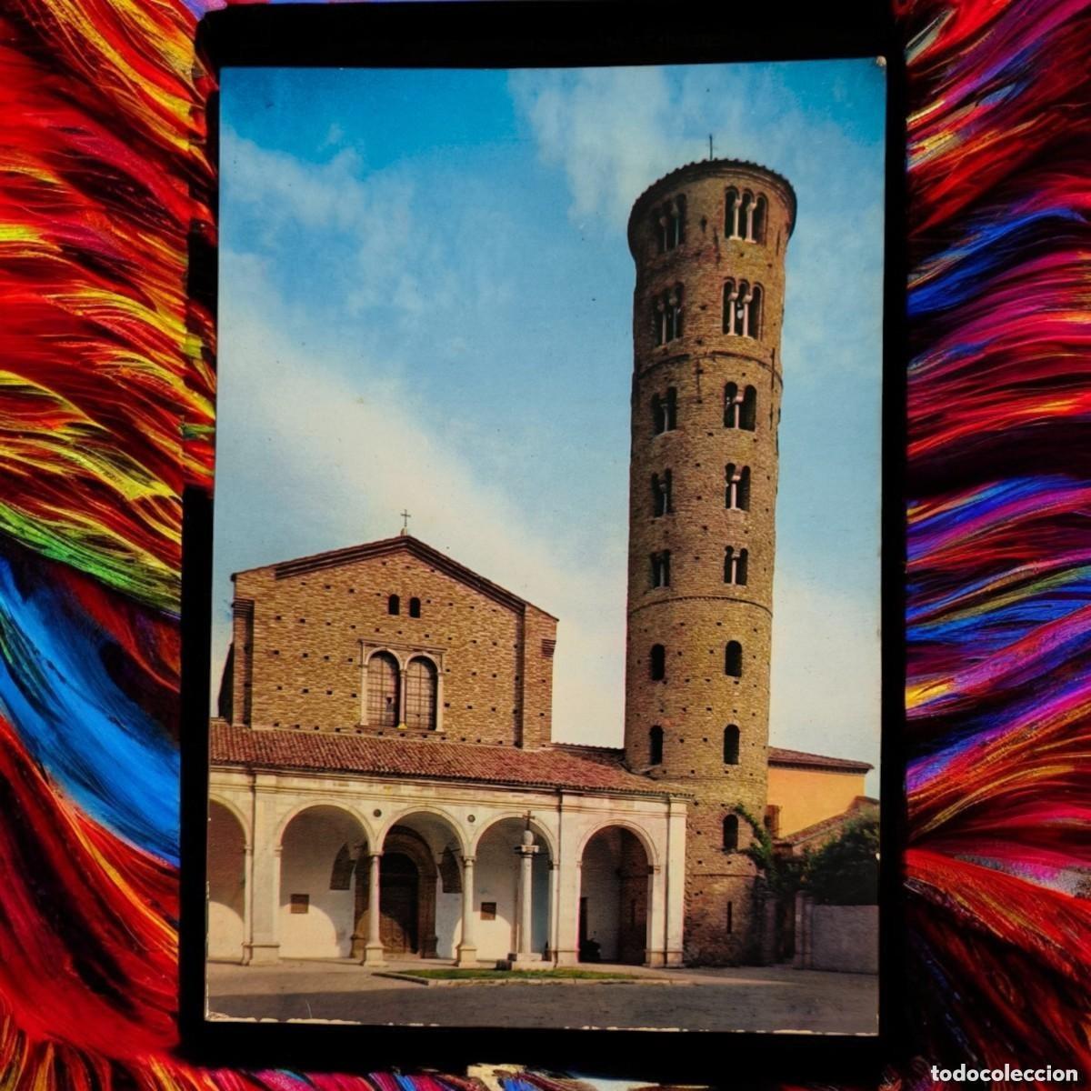Postkarten: Postal Antigua De Ravenna &ndash; Bas&iacute;lica De San Apolinar Nuevo Con Torre Redonda Rom&aacute;nica