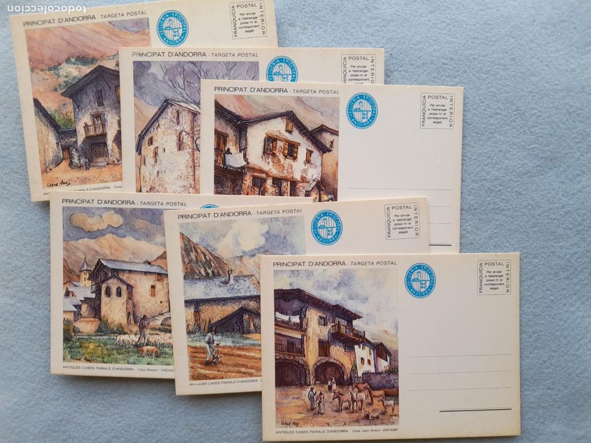 Postkarten: Principado de Andorra. Lote de 6 Postales. Antigues Cases Pairals D&acute;Andorra.