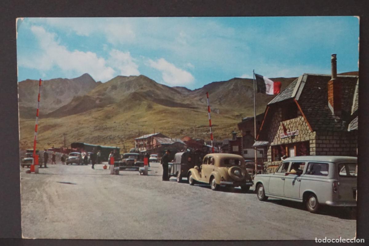 Postales: Andorra, Pas de la Casa, Frontera Franco-Andorrana postal sin circular editada el a&ntilde;o 1962