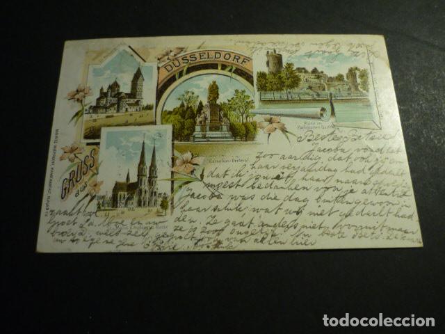 Postales: D&Uuml;SSELDORF ALEMANIA POSTAL CROMOLITOGAFICA SIN DIVIDIR GRUSS AUS