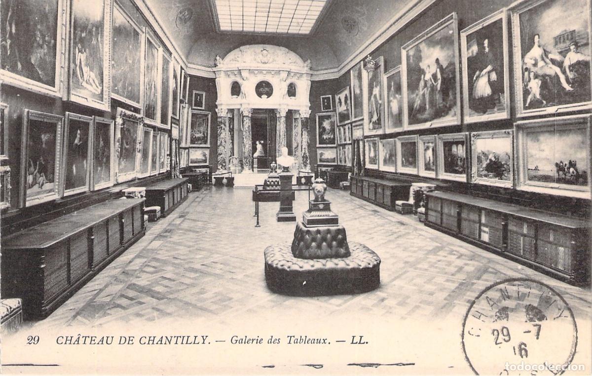 Postales: Postal Ch&acirc;teau de Chantilly Galerie des Tableaux Francia