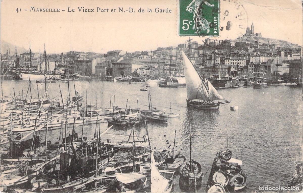 Postales: Postal de Marsella El Puerto Viejo y Notre-Dame de la Garde