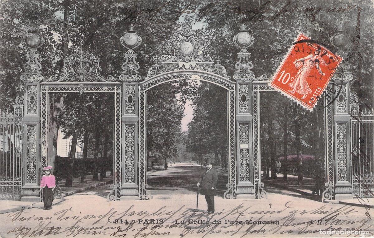 Postales: Postal de la Grille du Parc Monceau en Par&iacute;s Francia