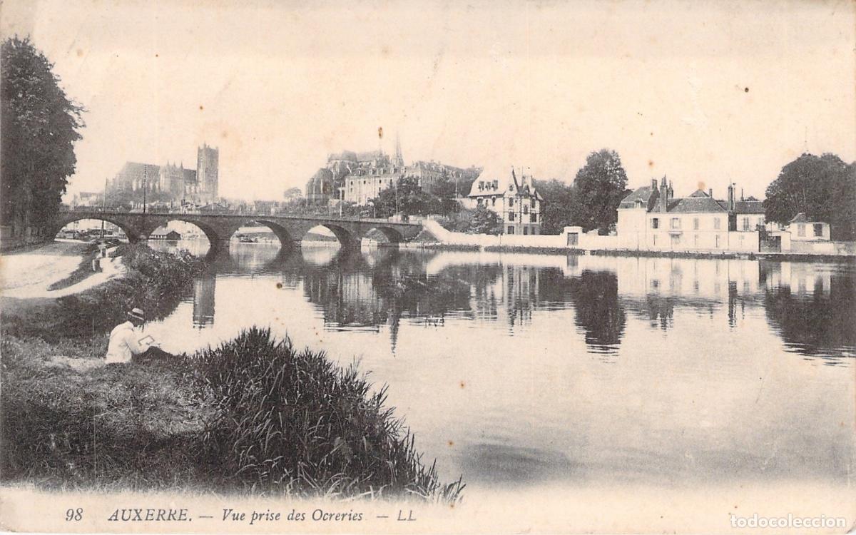 Postales: Postal de Auxerre, Vista desde las Ocreries, Francia