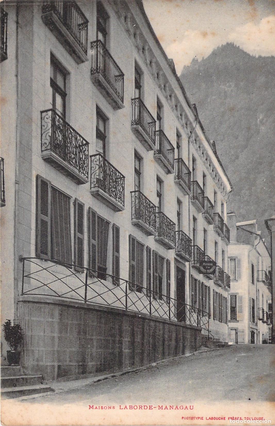 Postkarten: Postal de las Casas Laborde-Managau en Cauterets, Pirineos