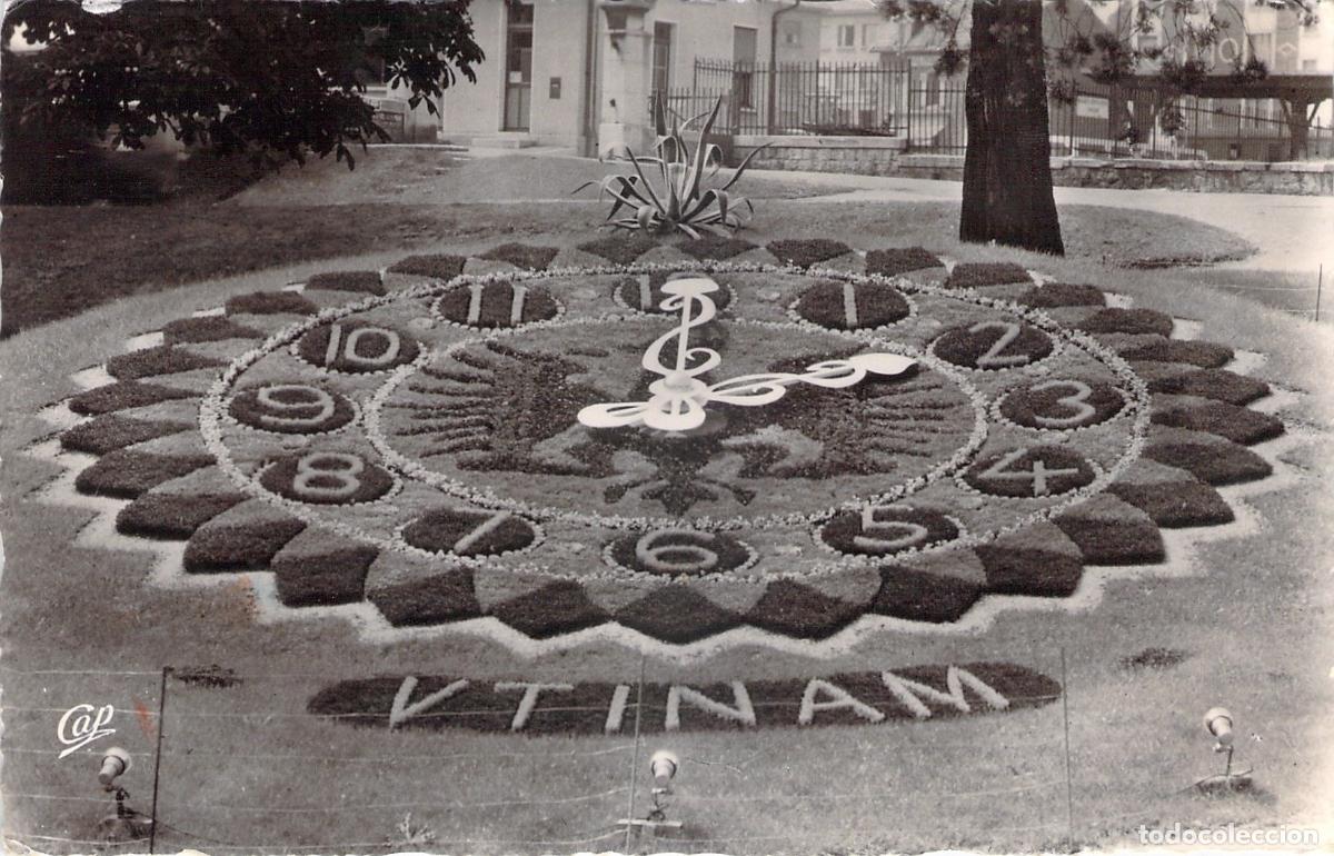 Postales: Postal de Besan&ccedil;on L'Horloge Florale Reloj de Flores