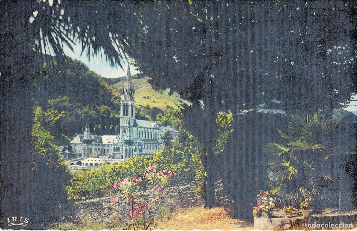 Postales: Postal de la Bas&iacute;lica de Lourdes, Francia