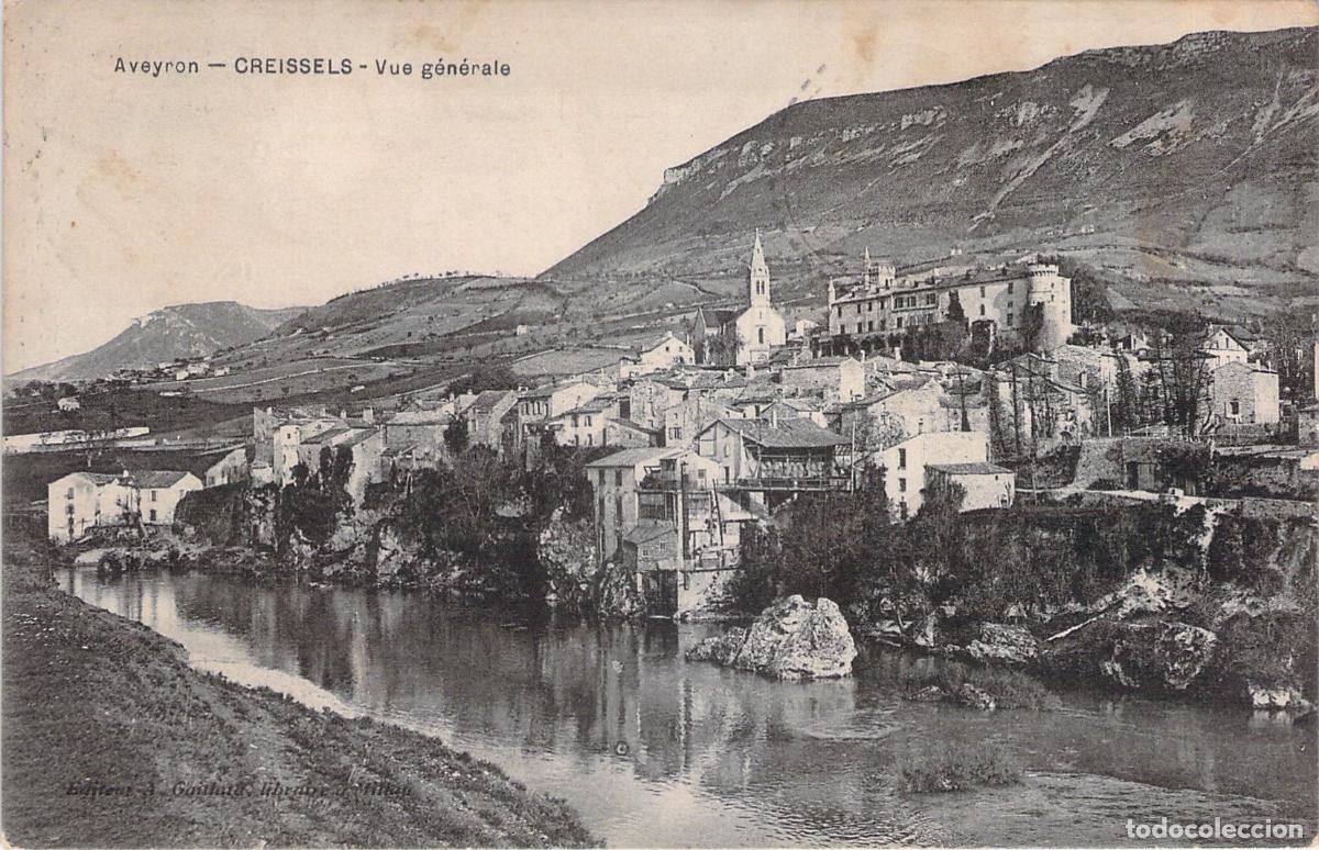 Postales: Postal de la Vista General de Creissels, R&iacute;o Tarn y Castillo, Aveyron