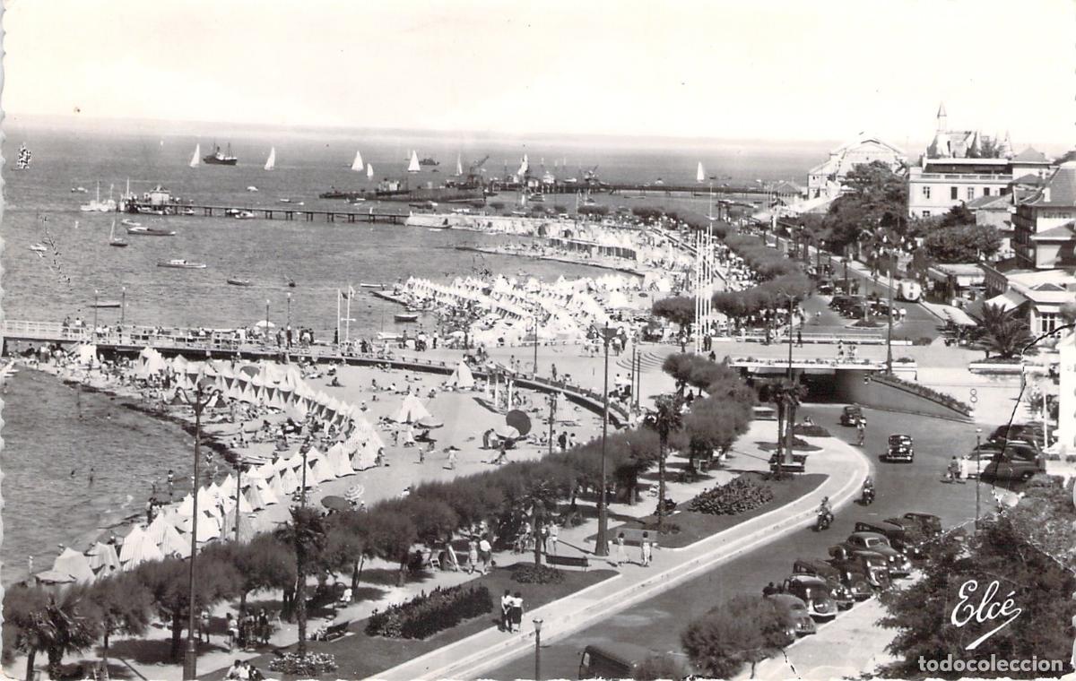 Postales: Postal de Arcachon Francia Vista de la Playa y los Muelles