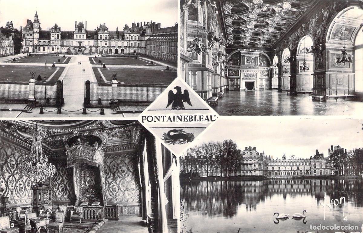Postales: Postal Multivista del Palacio de Fontainebleau Francia