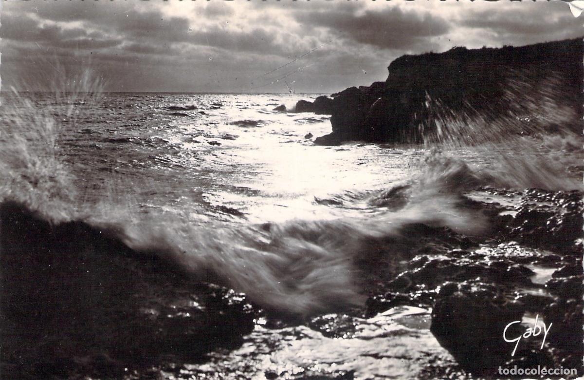 Postales: Postal Art&iacute;stica de Paisaje Marino con Efecto de Olas Gaby