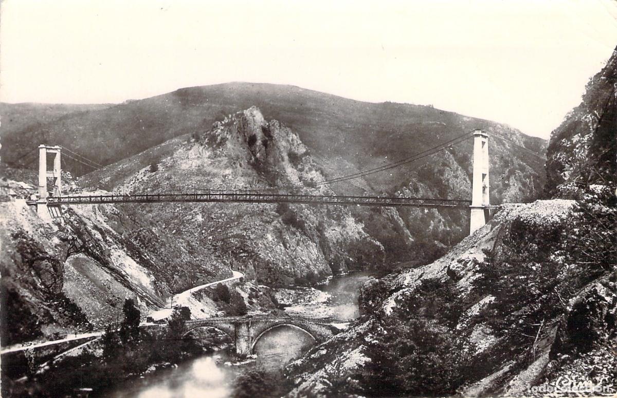 Postales: Postal Gorges de la Truy&egrave;re Chaudes-Aigues Puentes de Tr&eacute;boul