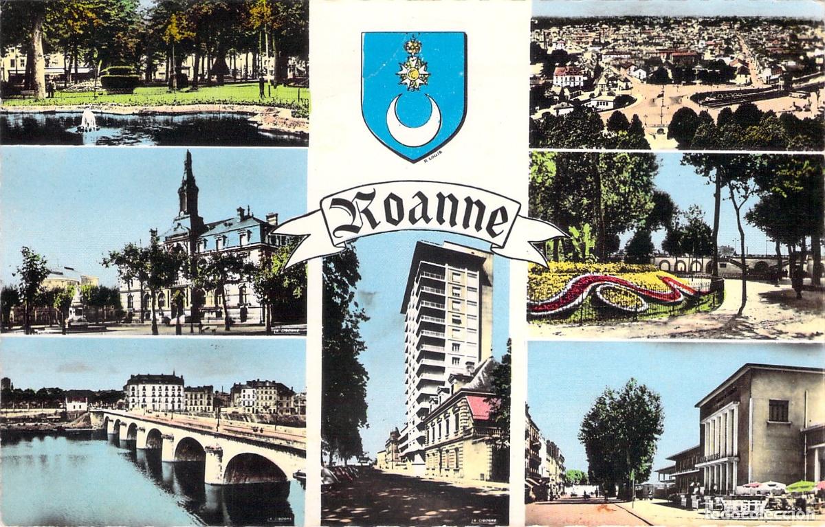 Postales: Postal de Vistas M&uacute;ltiples de Roanne Francia