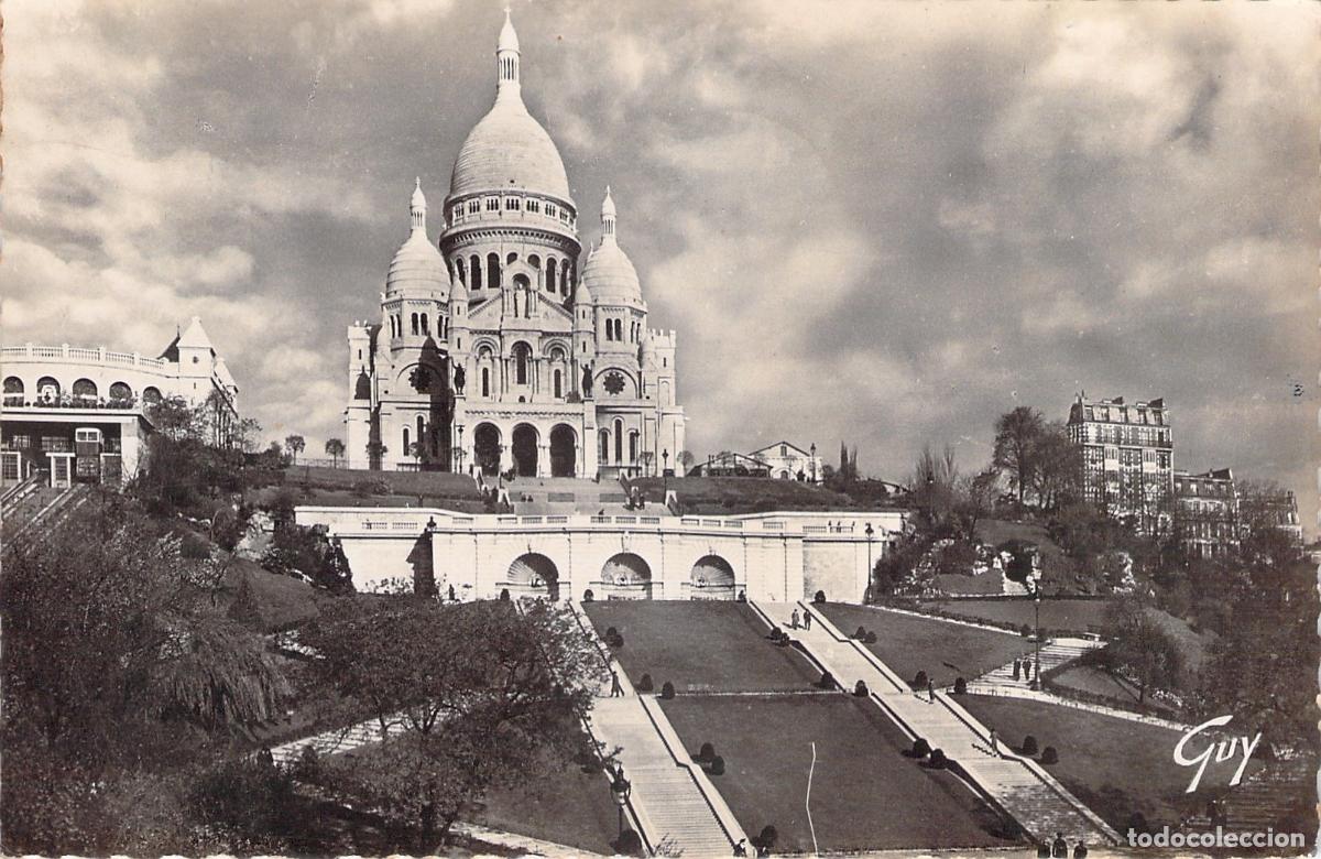 Postales: Postal de la Bas&iacute;lica del Sagrado Coraz&oacute;n en Montmartre, Par&iacute;s