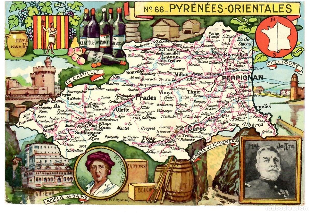 Postales: FRANCE / PYR&Eacute;N&Eacute;ES ORIENTALES N&ordm; 66 / BLONDEL LA ROUGE / FRANQUEADA