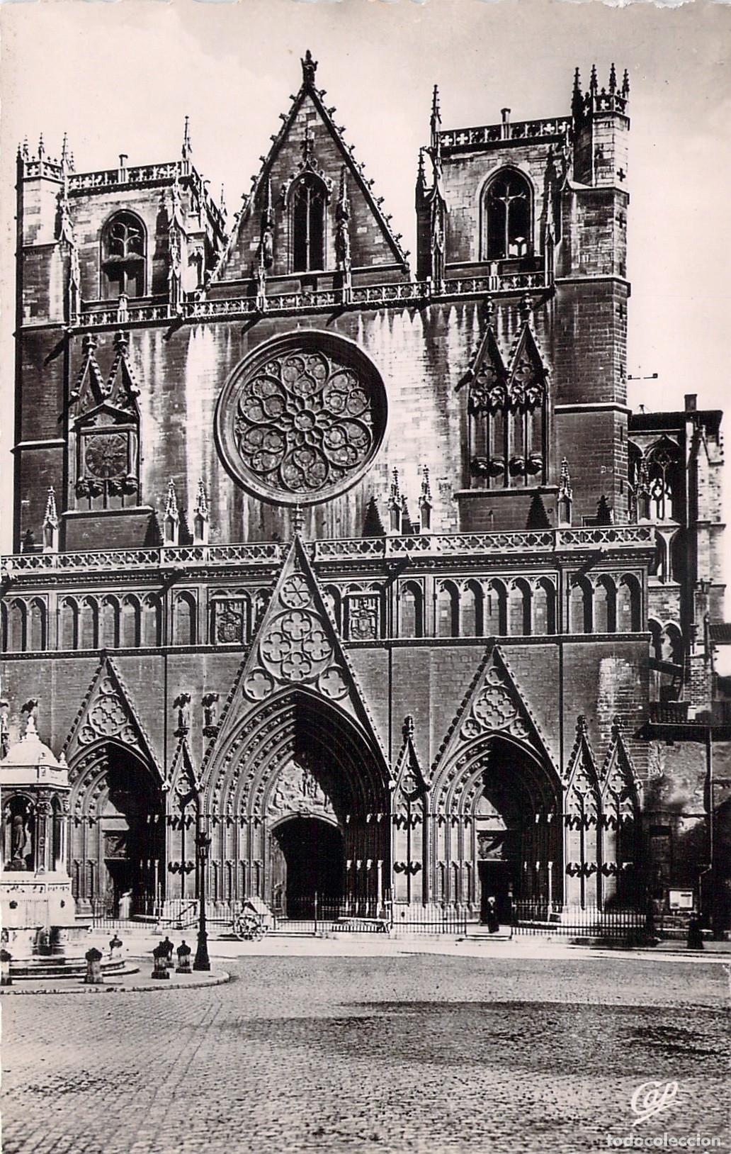 Postales: Postal de la Catedral de San Juan en Lyon, Francia