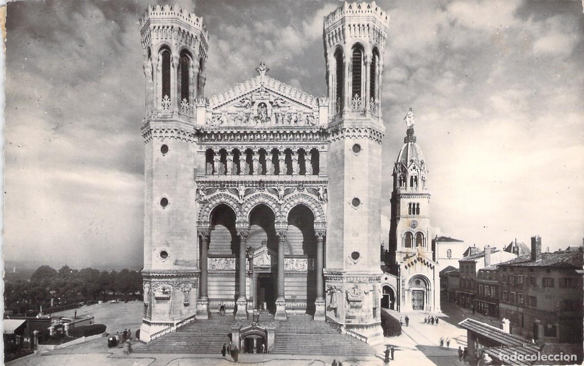 Postales: Postal de la Bas&iacute;lica de Notre-Dame de Fourvi&egrave;re en Lyon, Francia