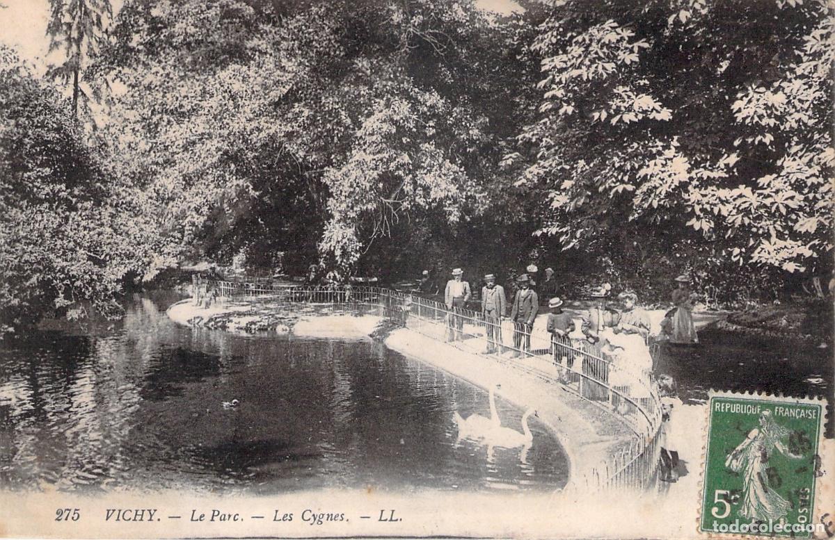 Postales: Postal de Vichy, El Parque y los Cisnes
