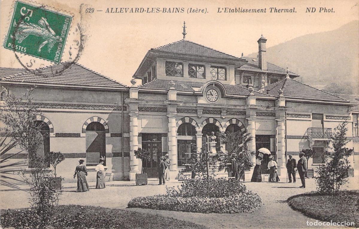Postales: Postal de Allevard-les-Bains L'Etablissement Thermal Is&egrave;re Francia