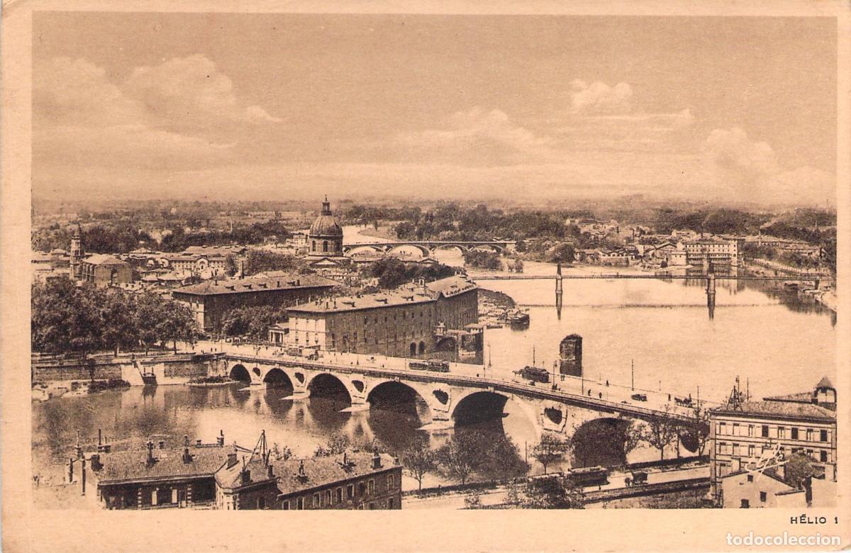 Postales: Postal de Toulouse, Vista General sobre el R&iacute;o Garona y Puentes