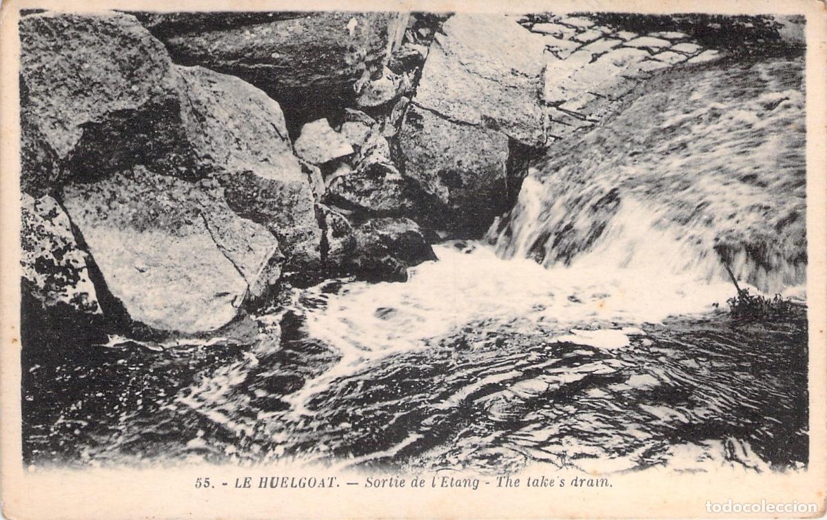 Postales: Postal de Huelgoat Francia Sortie de l'Etang Cascada