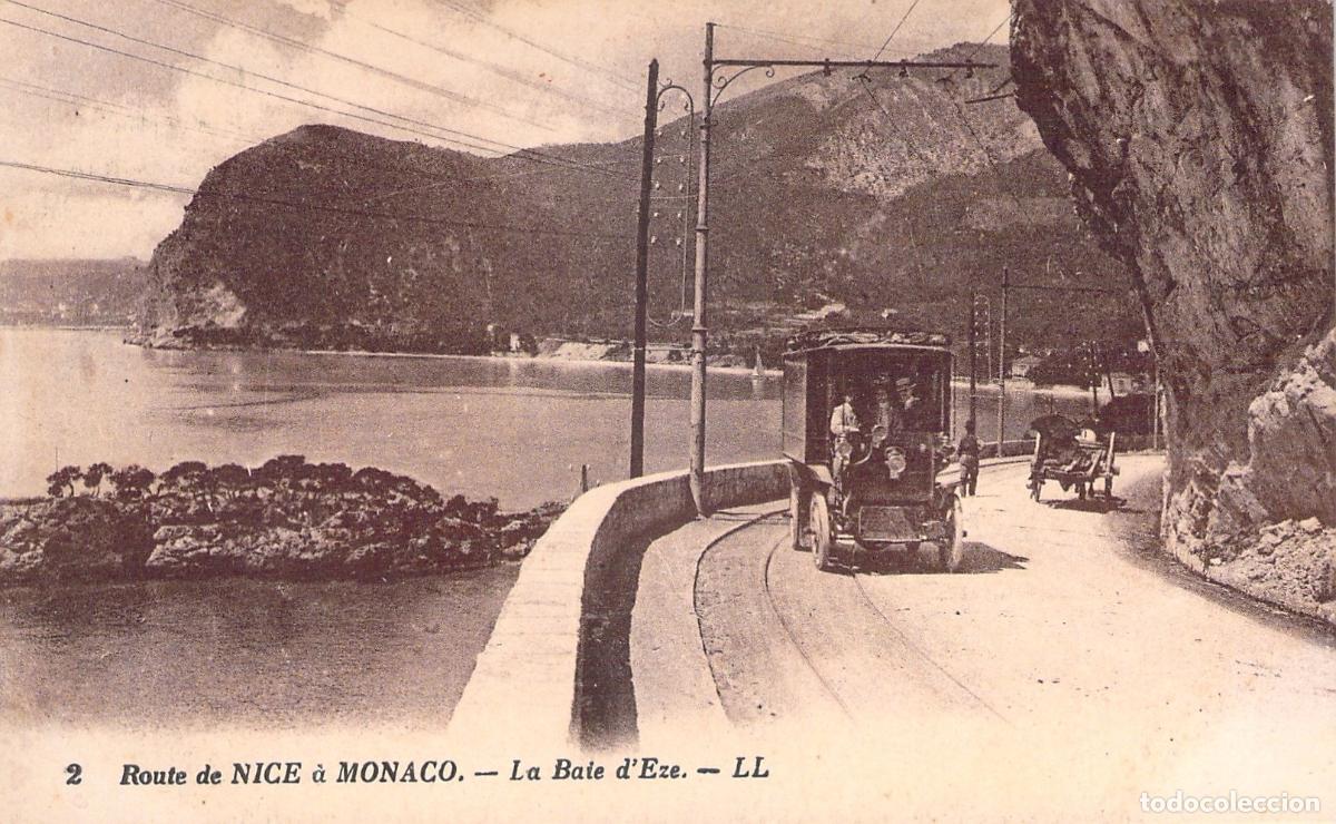 Postales: Postal de la carretera de Niza a M&oacute;naco, Bah&iacute;a de &Egrave;ze