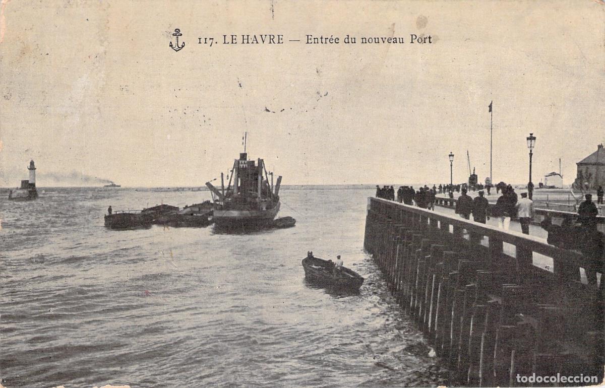 Postales: Postal de la entrada del nuevo puerto de Le Havre, Francia