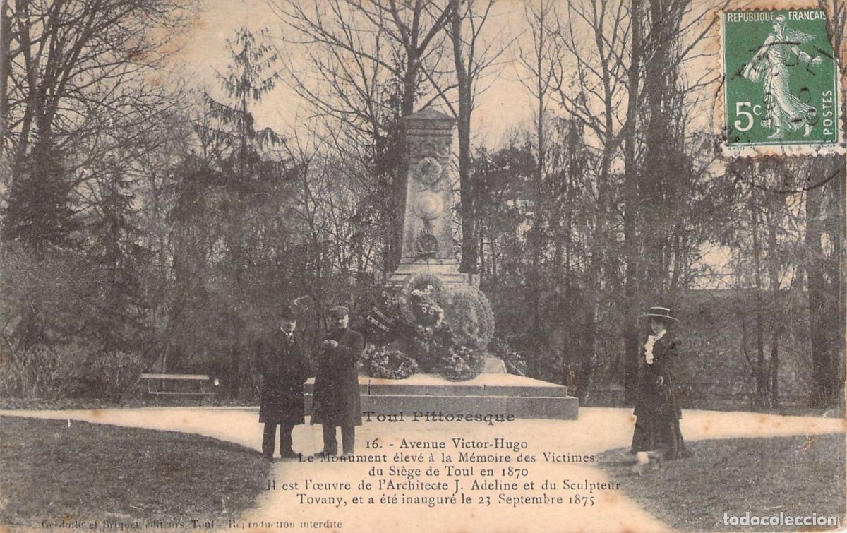 Postales: Postal de Toul, Monumento a las V&iacute;ctimas del Sitio de 1870, Avenue Victor-Hugo