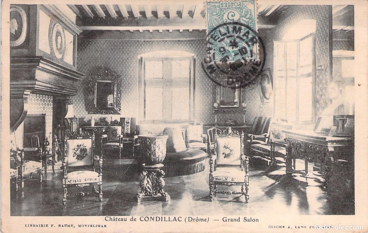 Postales: Postal de Interior del Grand Salon, Ch&acirc;teau de Condillac, Dr&ocirc;me