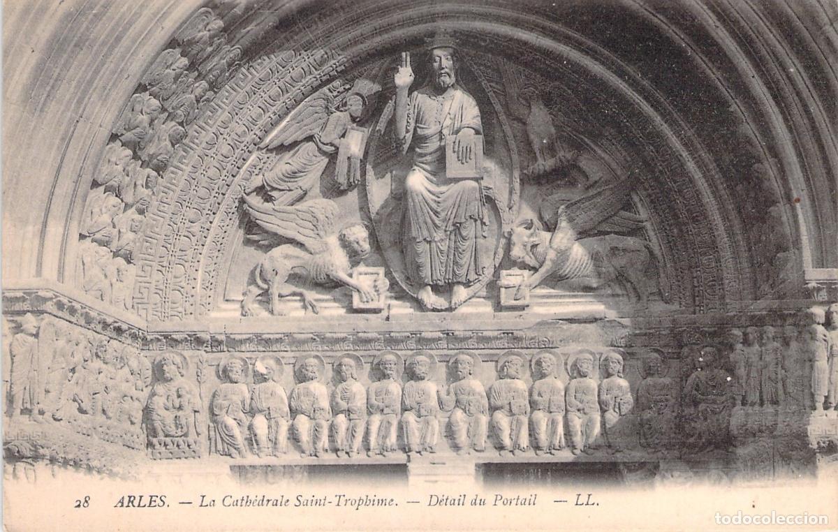 Postales: Postal Arles Detalle del P&oacute;rtico Catedral de Saint-Trophime