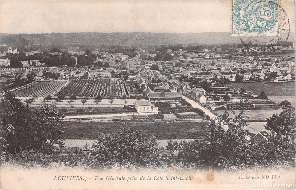 Postales: Postal de Vista General de Louviers desde la C&ocirc;te Saint-Lubin, Francia