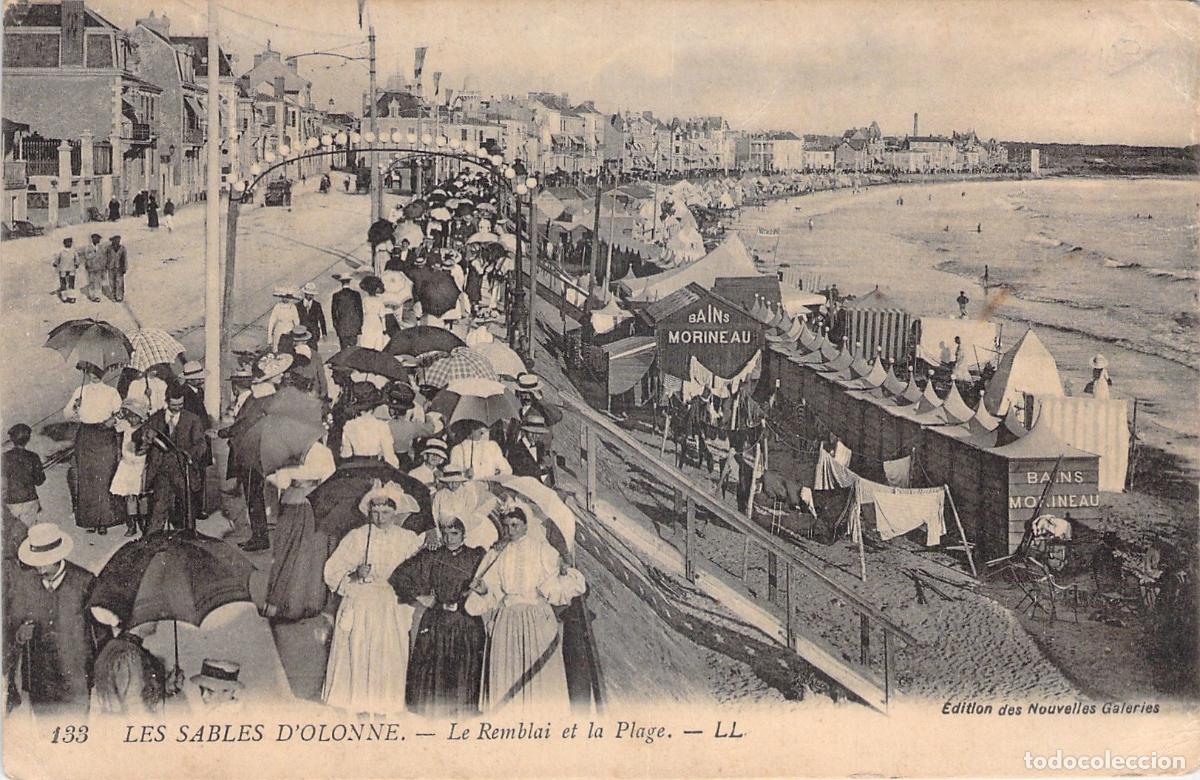 Postales: Postal de Les Sables-d'Olonne, El Paseo Mar&iacute;timo y la Playa, Francia