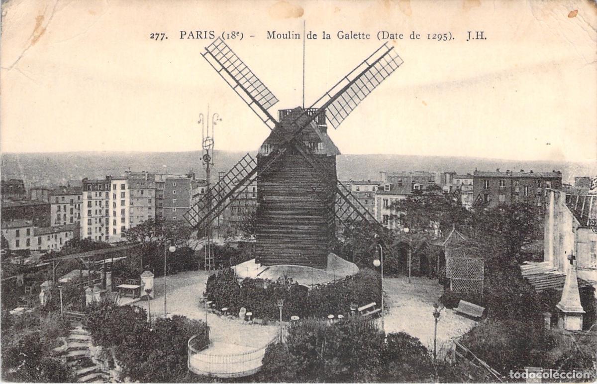 Postales: Postal de Par&iacute;s con el Moulin de la Galette en Montmartre