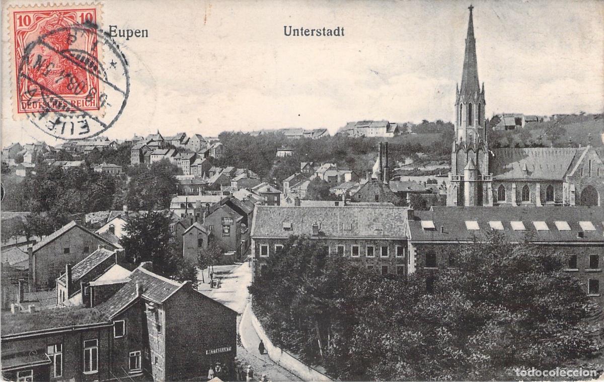 Postales: Postal de Eupen Unterstadt con Vista de la Iglesia