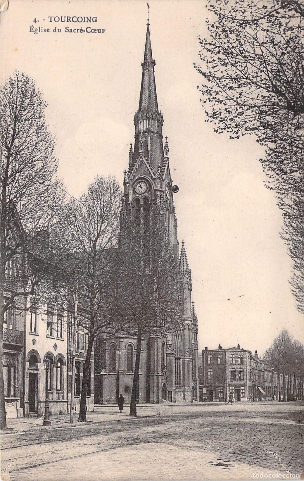 Postales: Postal de la Iglesia del Sagrado Coraz&oacute;n en Tourcoing, Francia
