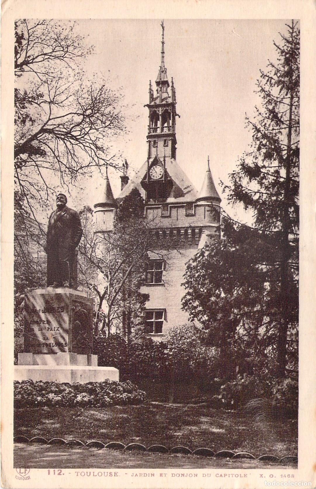 Postales: Postal del Jard&iacute;n y el Torre&oacute;n del Capitolio en Toulouse