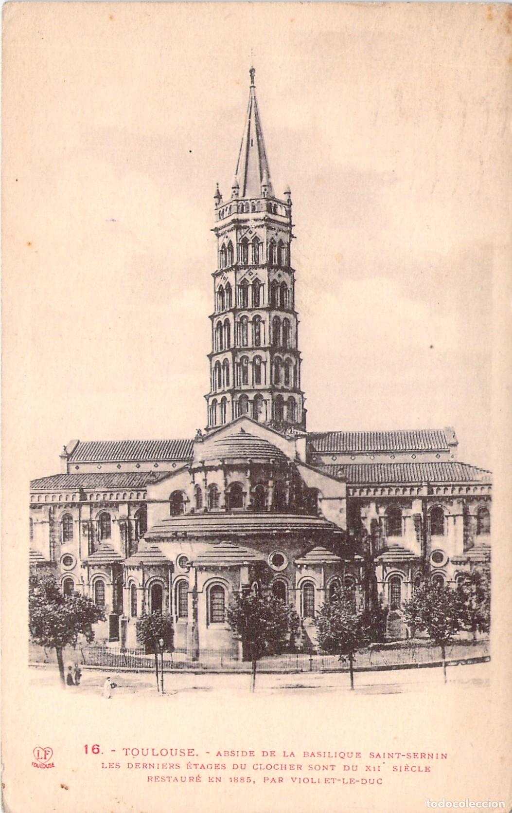 Postkarten: Postal de la Bas&iacute;lica de Saint-Sernin en Toulouse