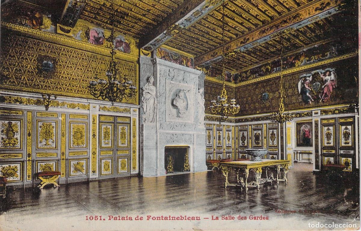 Postales: Postal del Palacio de Fontainebleau, Sala de los Guardias