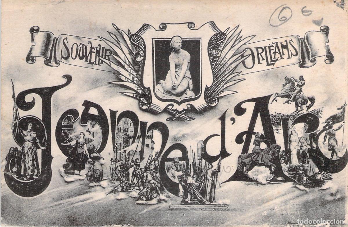 Postales: Postal de Souvenir de Juana de Arco, Orleans Francia