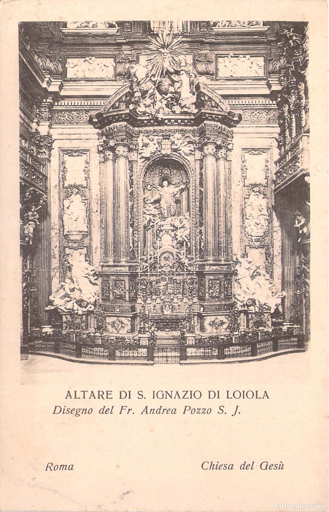 Postales: Postal Altar de San Ignacio de Loyola, Iglesia del Ges&ugrave;, Roma