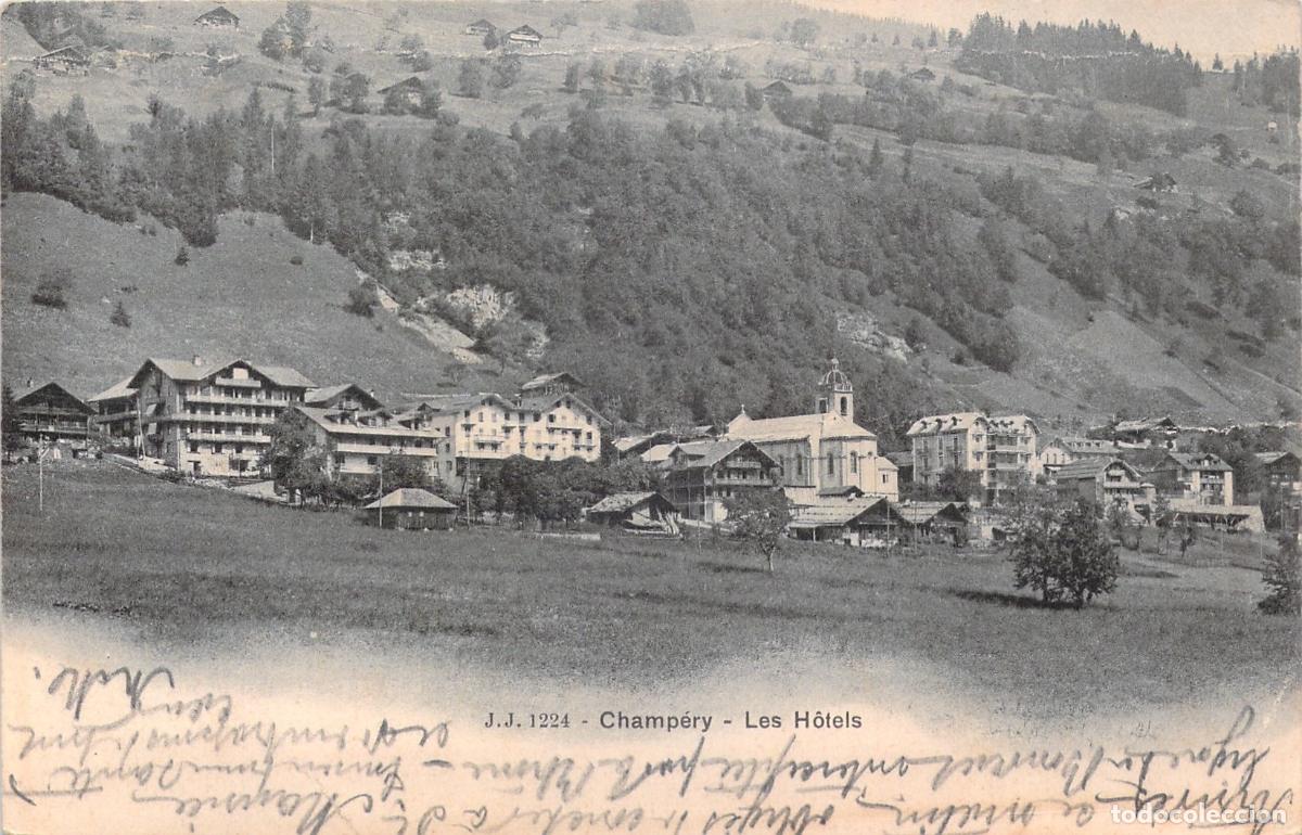 Postales: Postal de Champ&eacute;ry, Les H&ocirc;tels, Suiza