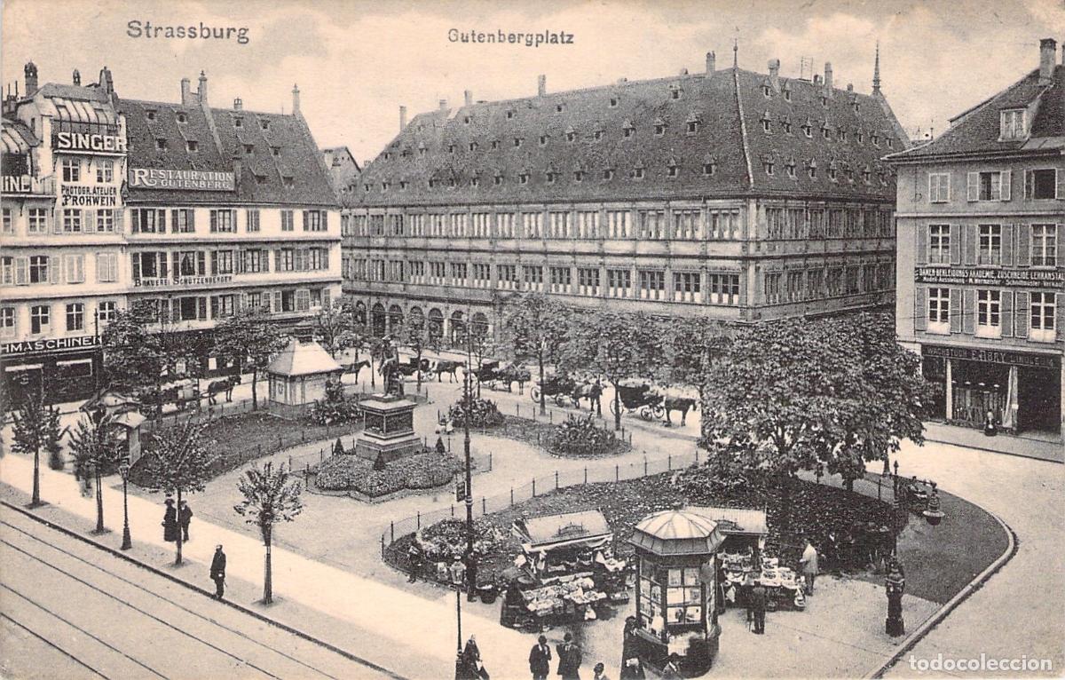 Postales: Tarjeta Postal de Gutenbergplatz en Estrasburgo Francia