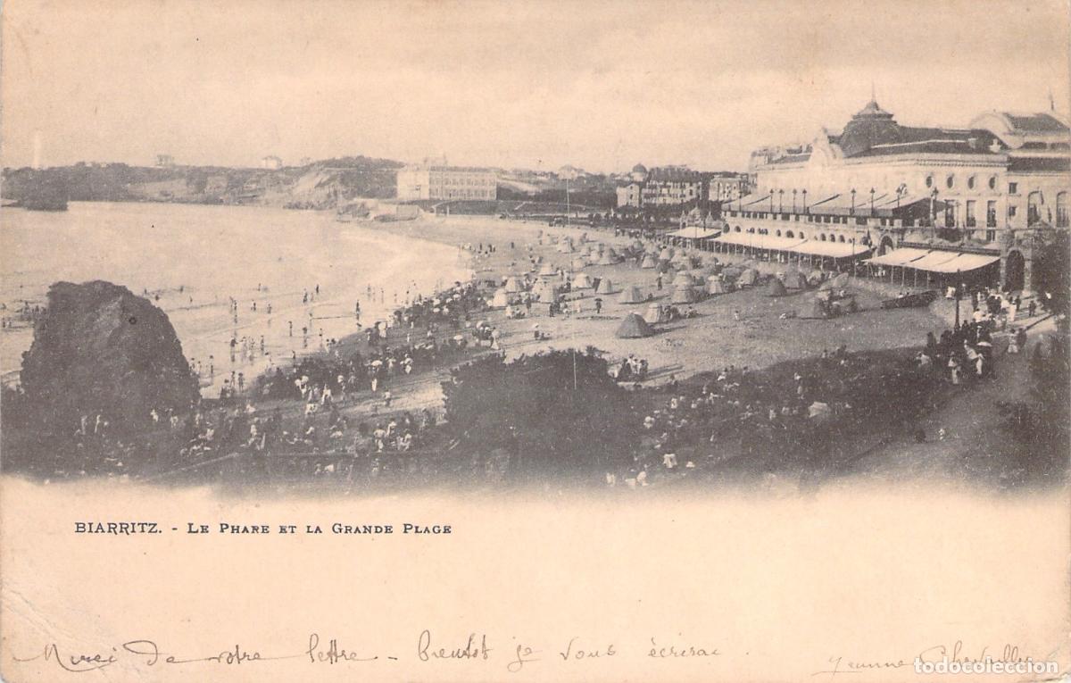 Postcards: Postal de Biarritz - El Faro y la Gran Playa