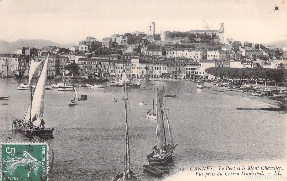 Postcards: Postal de Cannes: Vista del Puerto y el Mont Chevalier