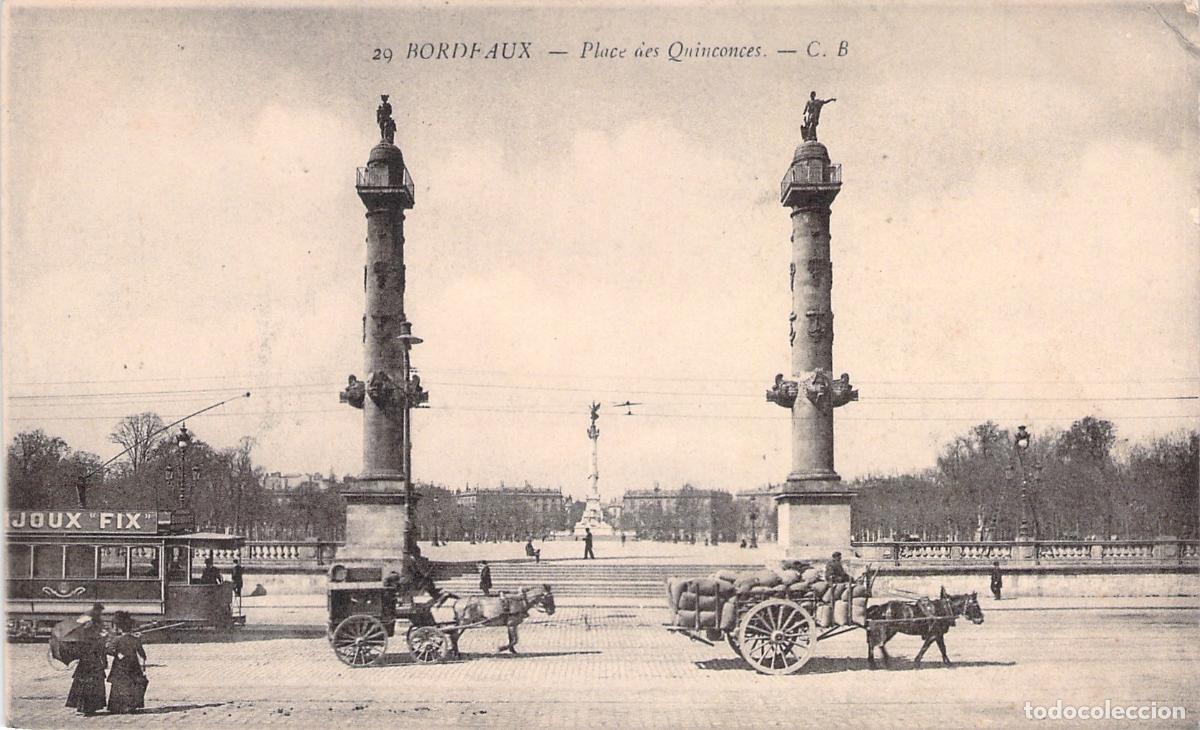 Postcards: Postal de la Place des Quinconces en Burdeos, Francia