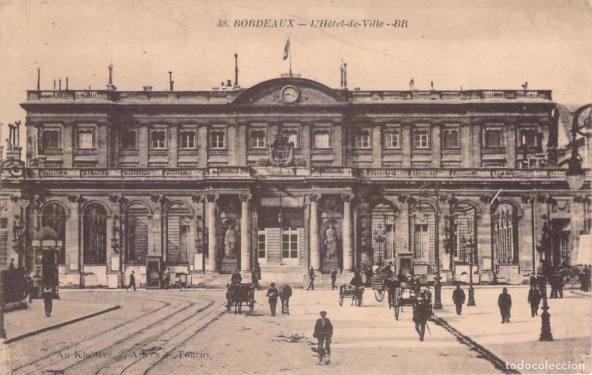 Postcards: Postal de l'H&ocirc;tel-de-Ville, Ayuntamiento de Bordeos, Francia