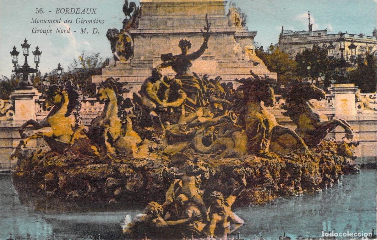 Postcards: Postal de Burdeos: Monumento de los Girondinos, Grupo Norte
